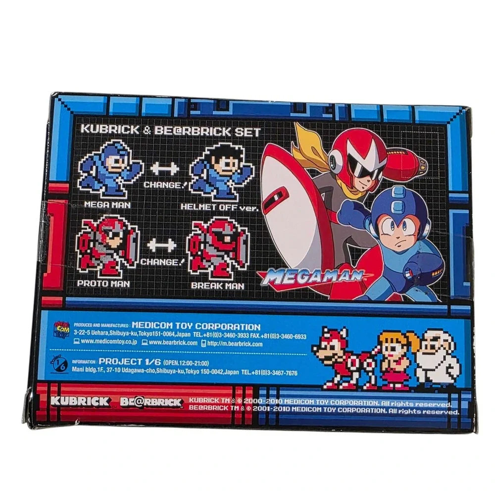 Medicom Toy Mega Man Kubrick &‎ Be@rbrick Set Action Figure Collectible New